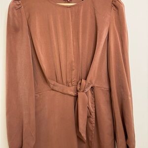 Elegant Women's Dress in Rich Brown